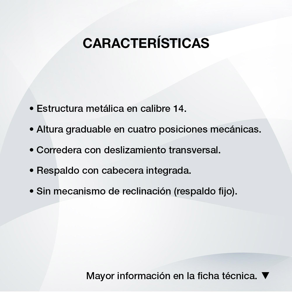 Características Asiento Zafiro